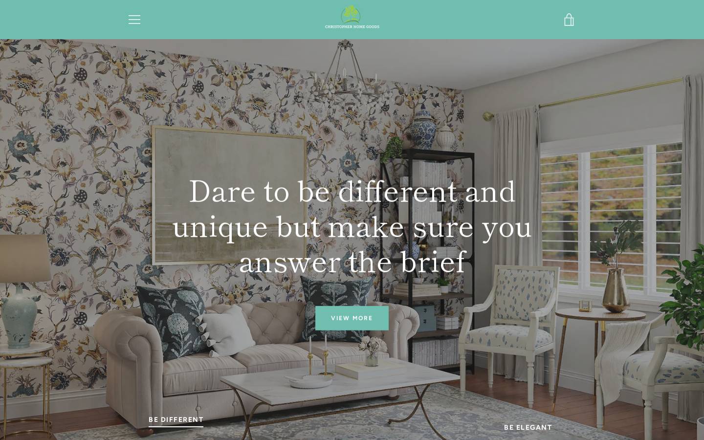 christopherhomegoods.com homepage screenshot