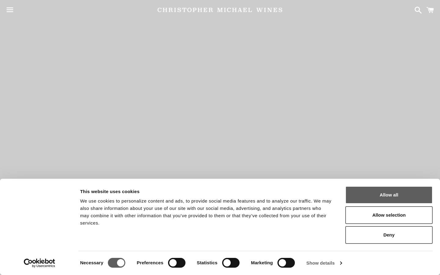 christophermichaelwines.com homepage screenshot