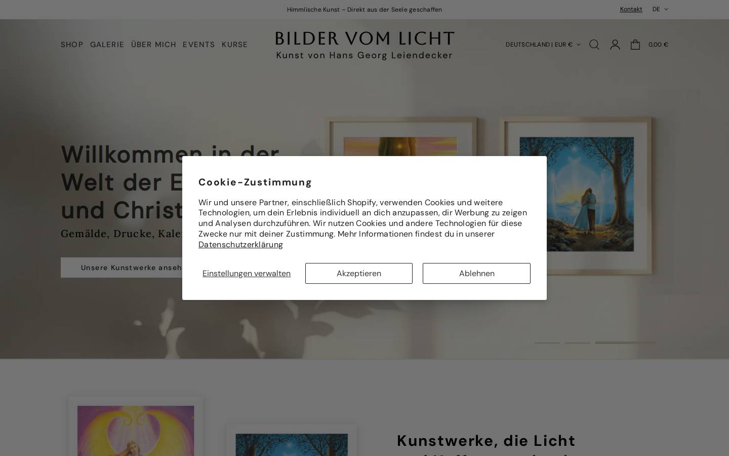 christusundengelbildershop.de homepage screenshot