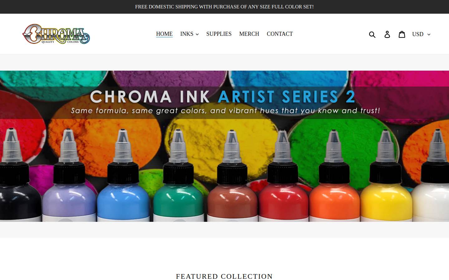 chromaink.com homepage screenshot