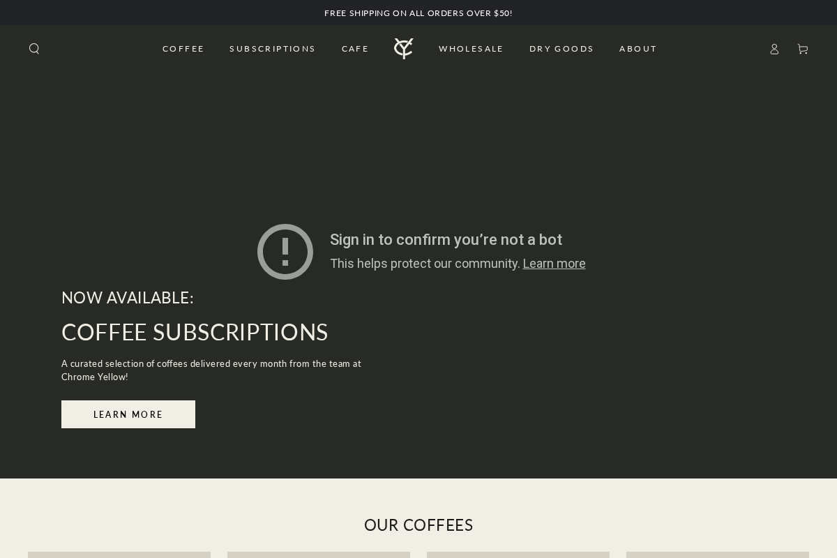 Chrome Yellow homepage screenshot