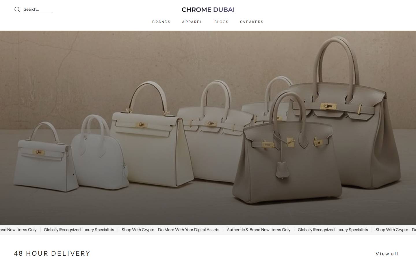 chromedubai.com homepage screenshot