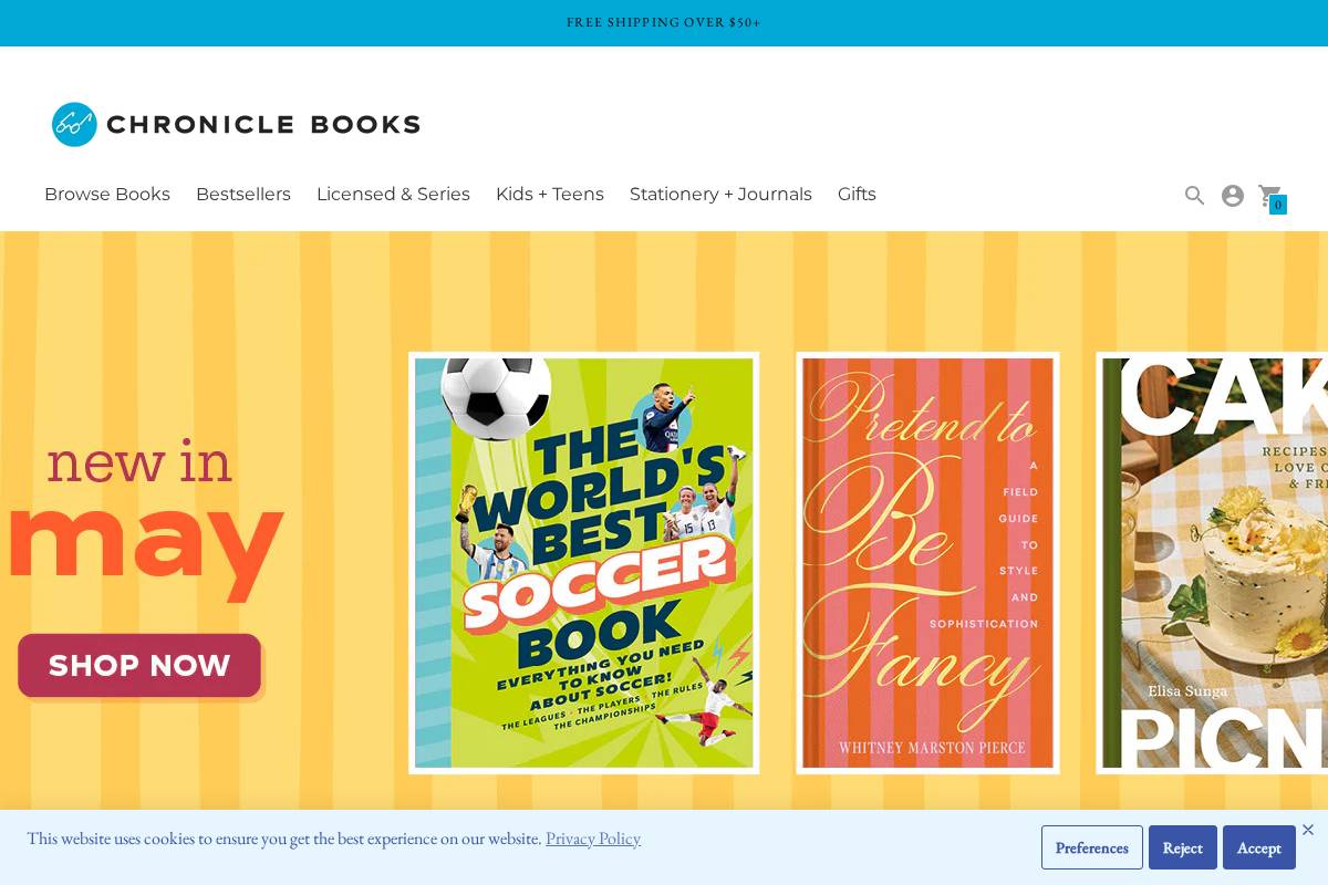 Chronicle Books homepage screenshot