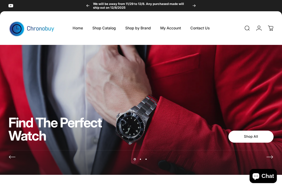 Chronobuy homepage screenshot