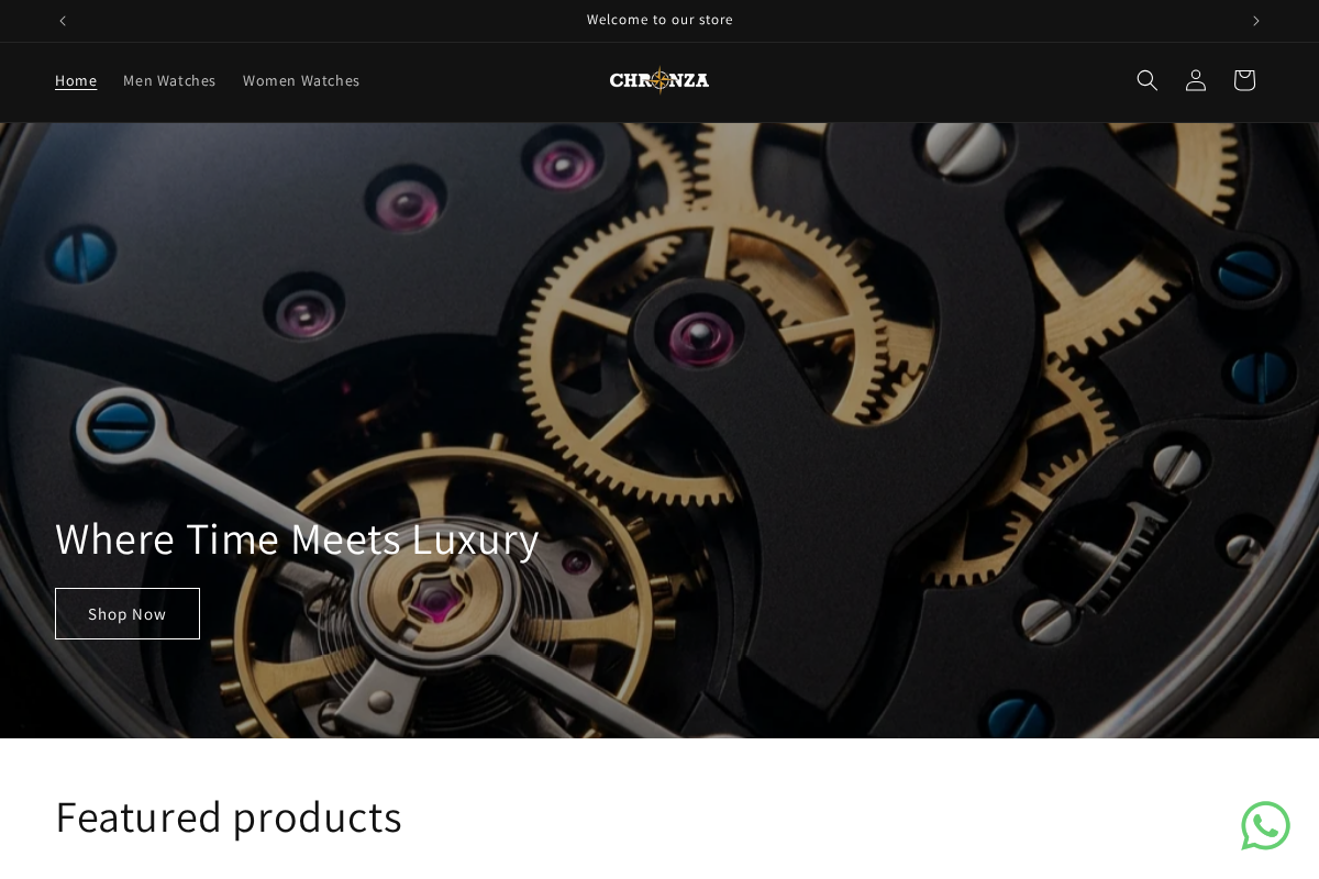 Chronza homepage screenshot