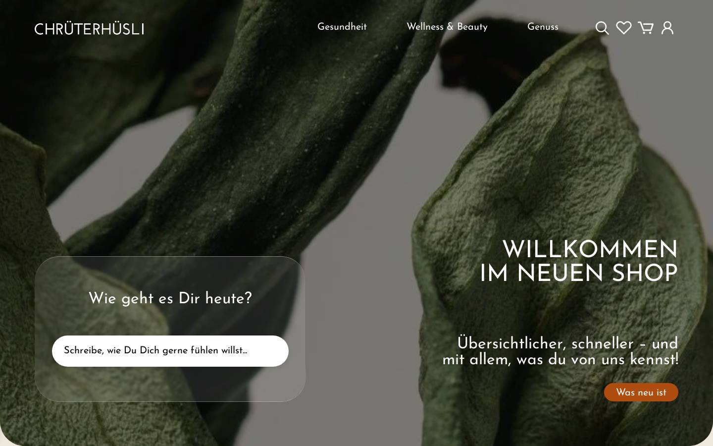 Chrüterhüsli homepage screenshot