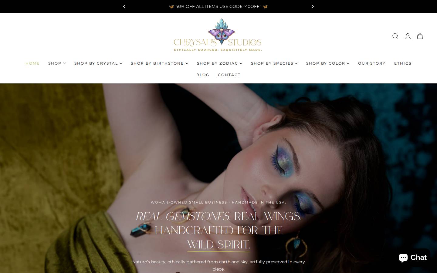 chrysalis-studios.com homepage screenshot