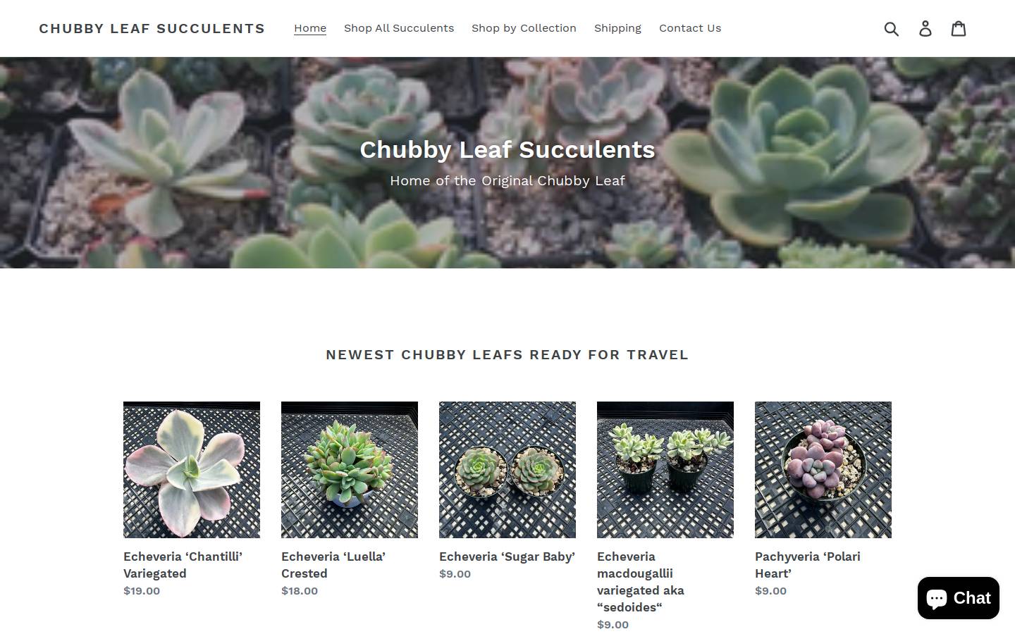 chubbyleaf.com homepage screenshot
