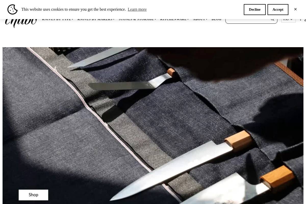 chuboknives.com homepage screenshot