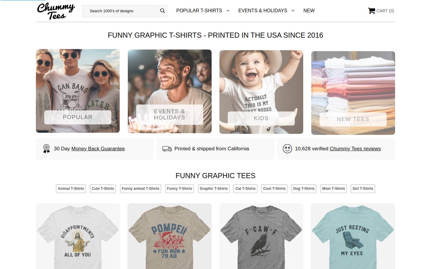 Chumny taes homepage screenshot