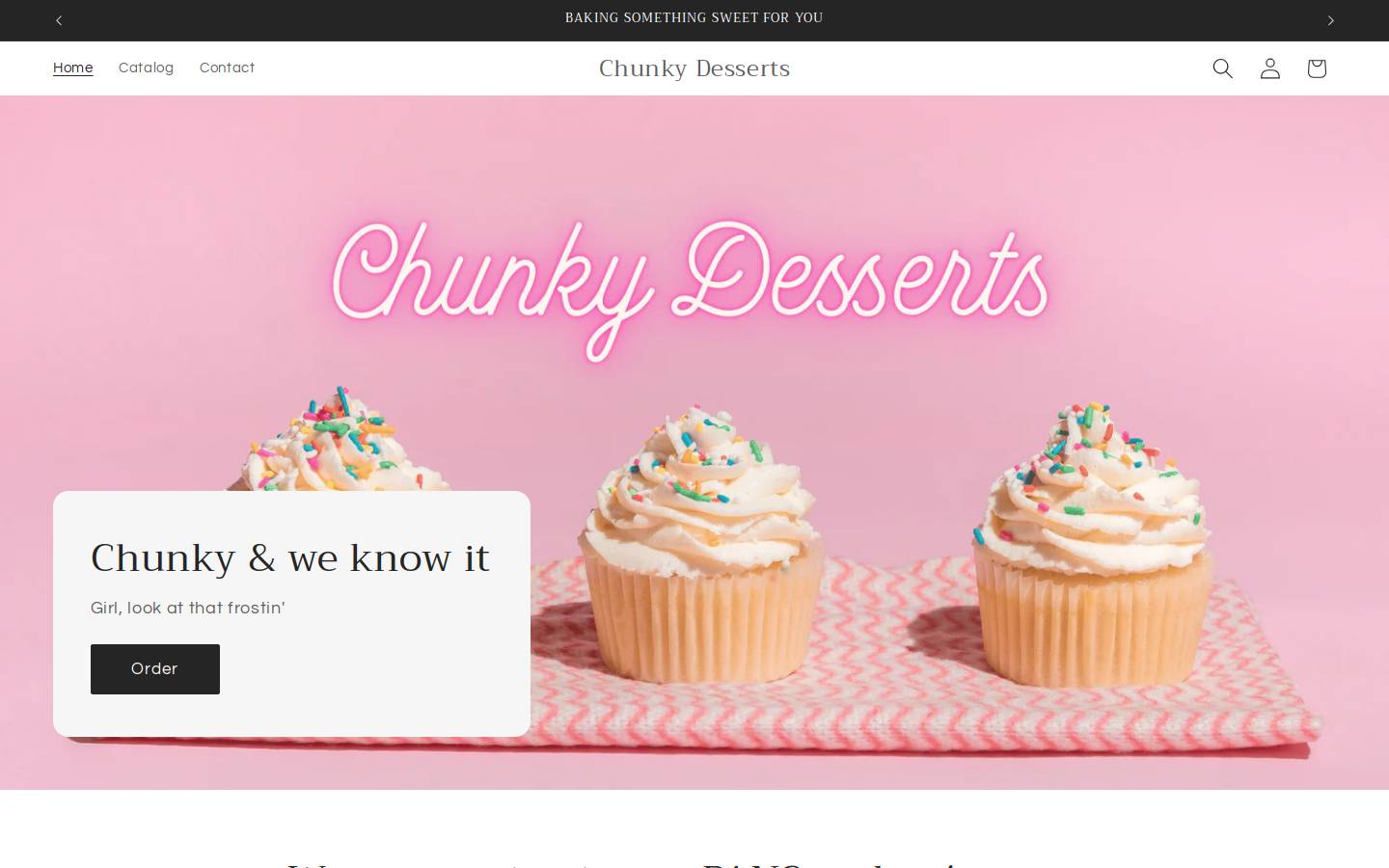 chunkydesserts.com homepage screenshot