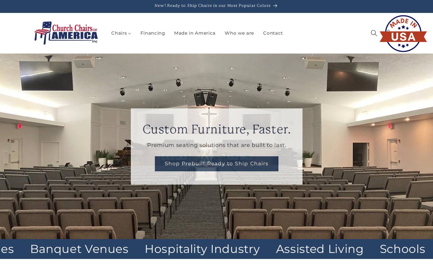 churchchair.com homepage screenshot
