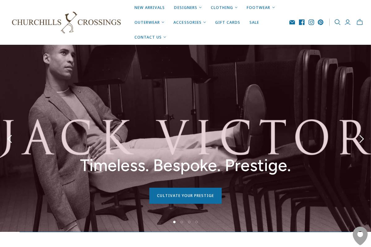 churchills-crossings.com homepage screenshot