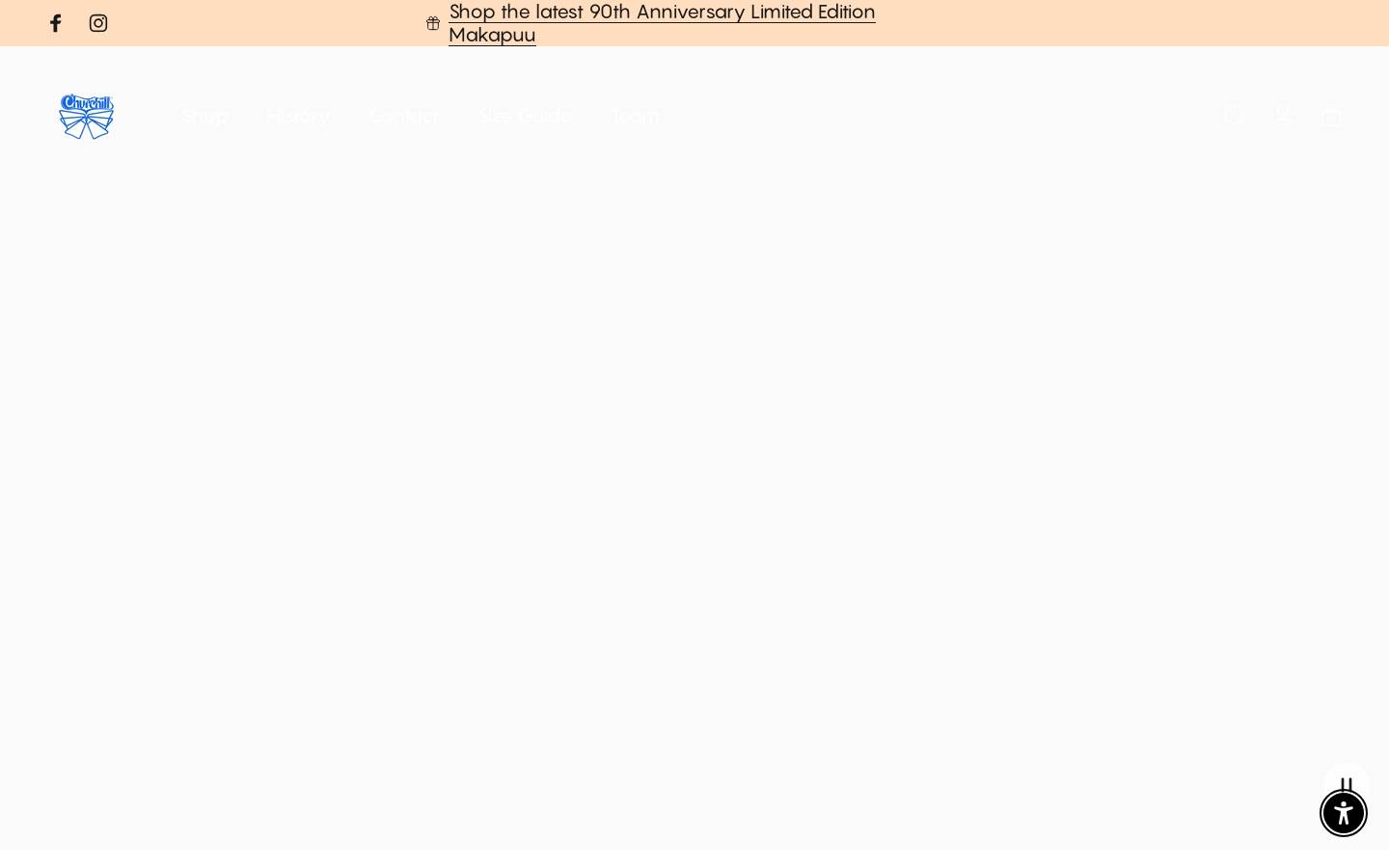 churchillswimfins.com homepage screenshot