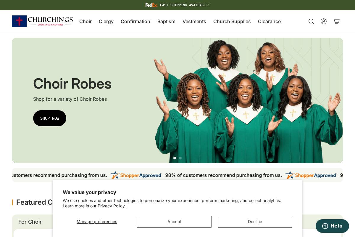 churchings.com homepage screenshot