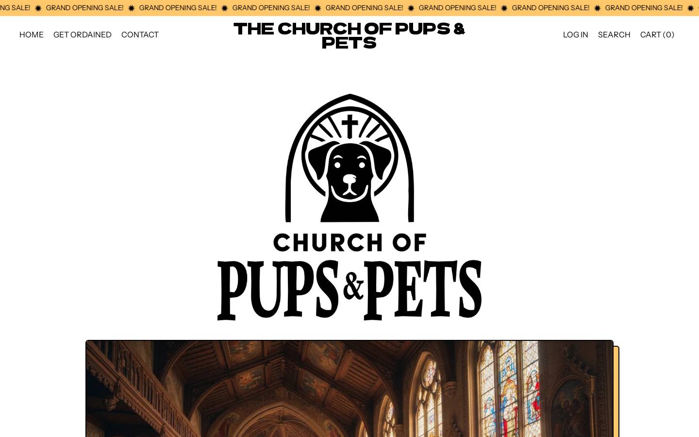 churchofpupsandpets.com homepage screenshot