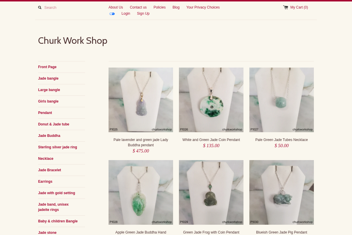 Churk Work Shop homepage screenshot