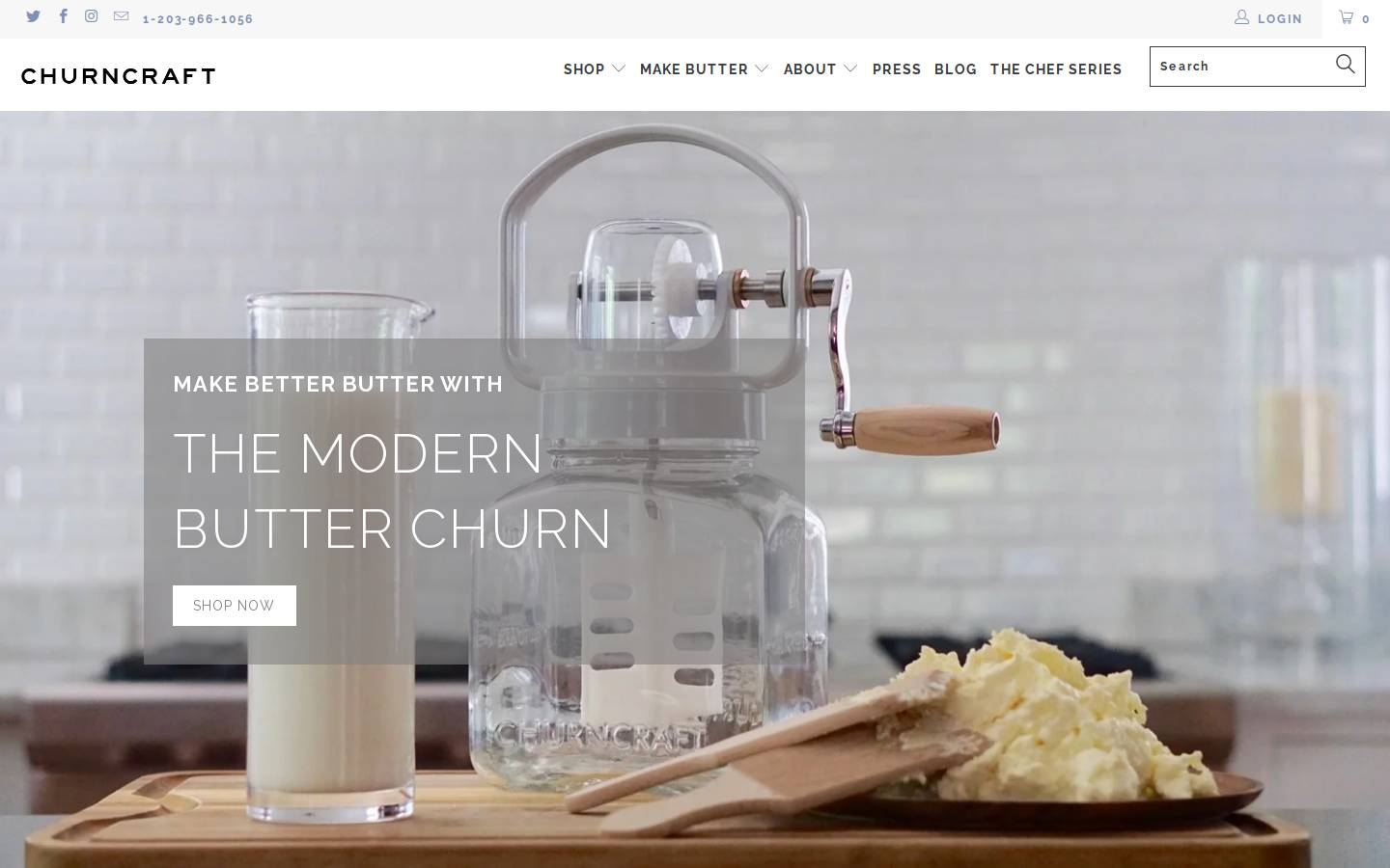 churncraft.com homepage screenshot
