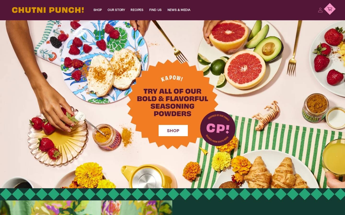 chutnipunch.com homepage screenshot