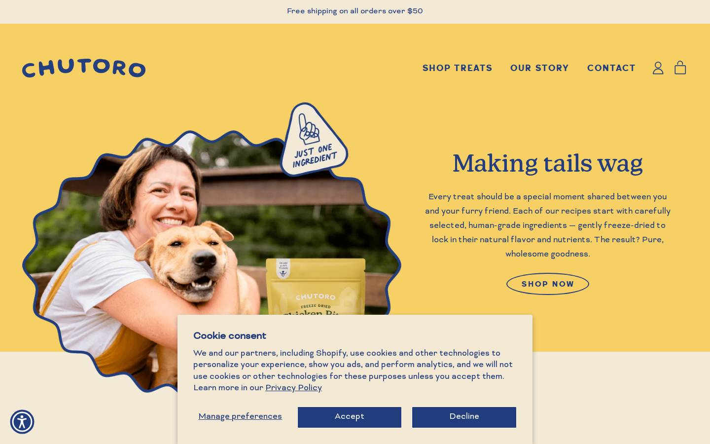 chutoropets.com homepage screenshot