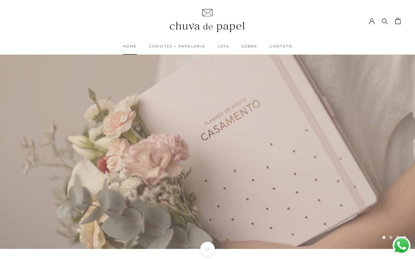 chuvadepapel.com.br homepage screenshot