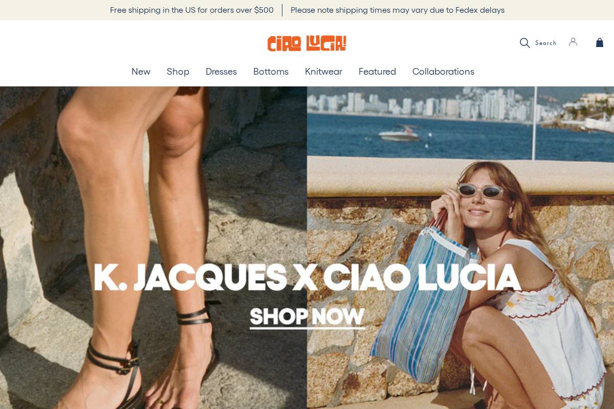 ciaolucia.com homepage screenshot