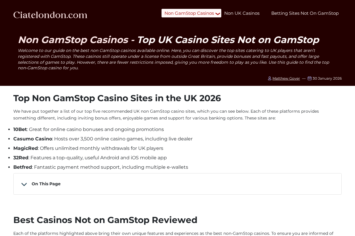 Ciaté London homepage screenshot