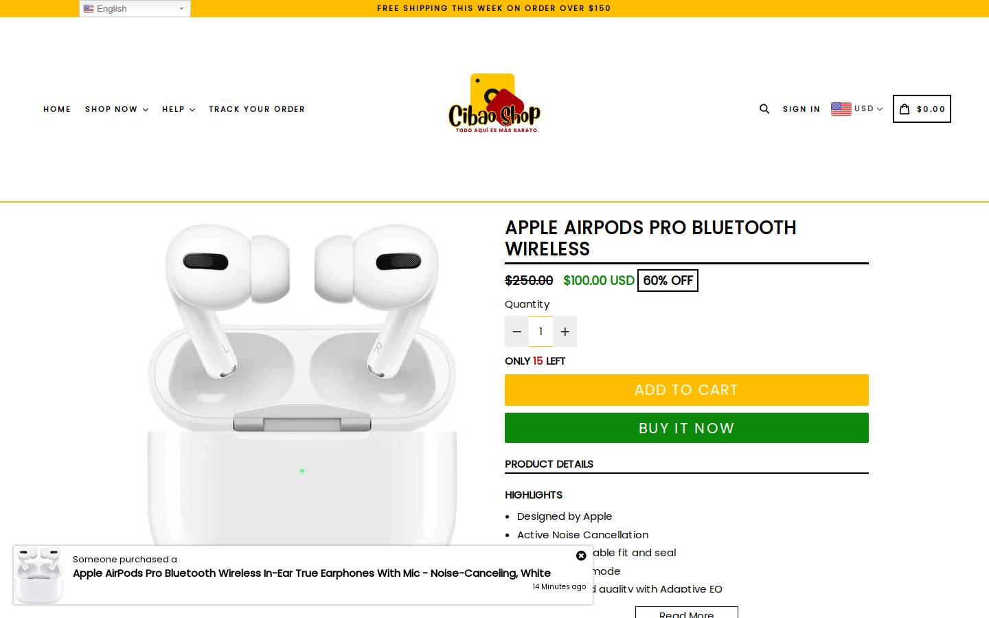 cibaoshop.com homepage screenshot