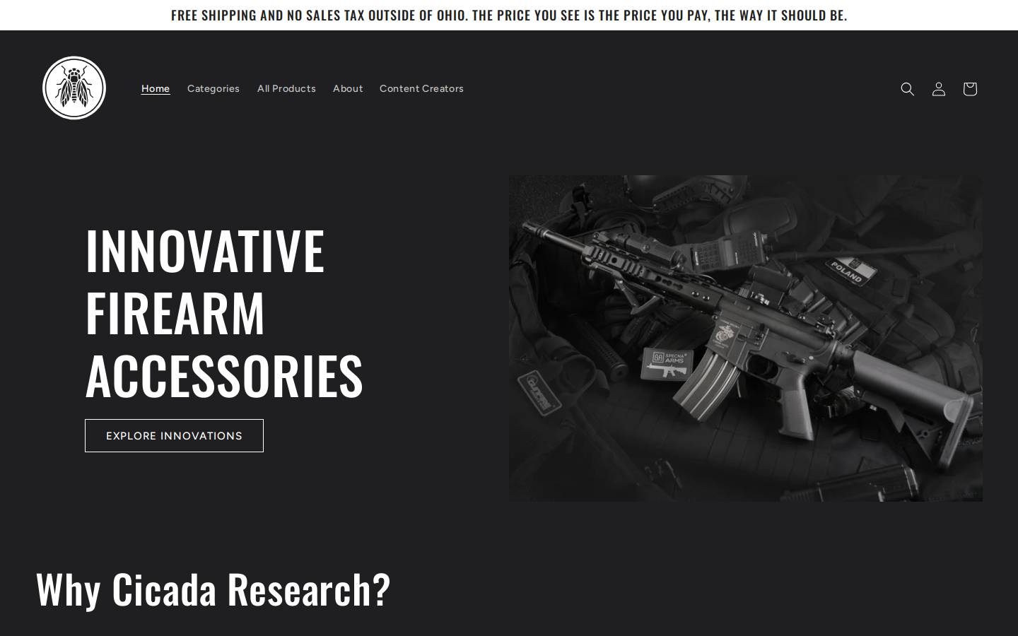 cicadaresearch.com homepage screenshot