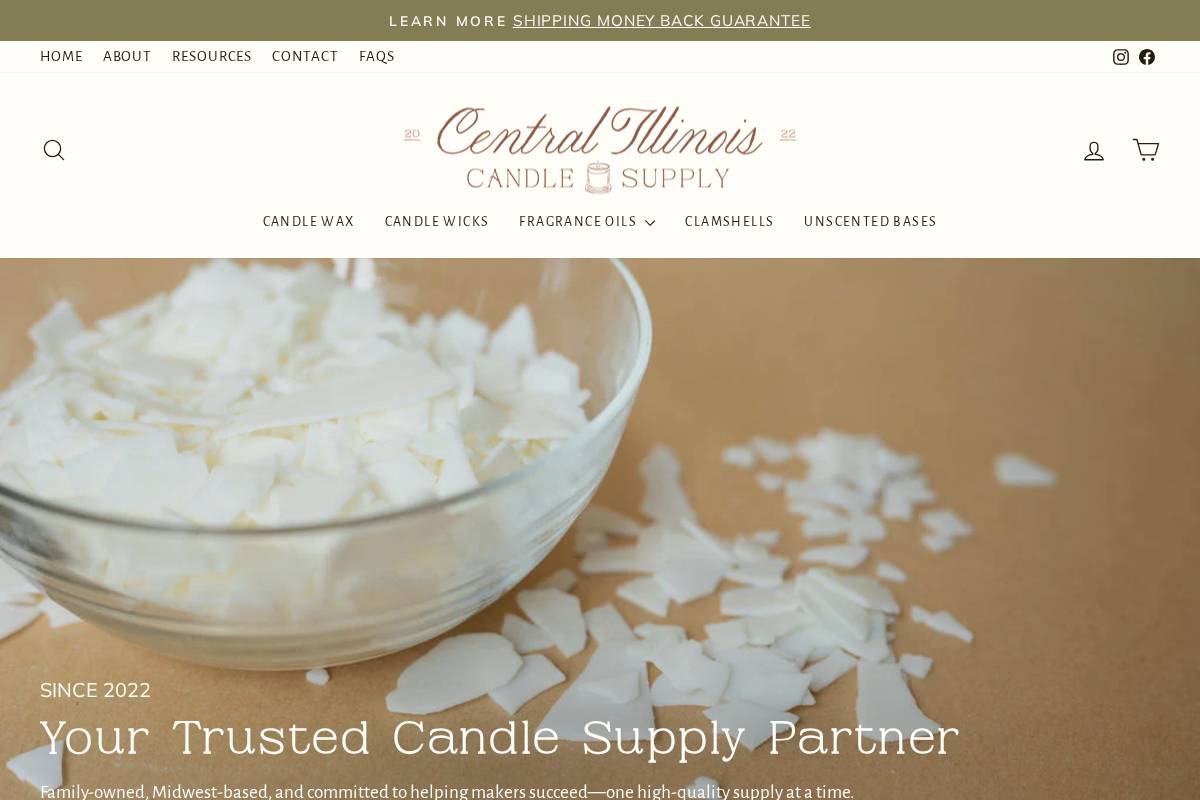 cicandlesupply.com homepage screenshot