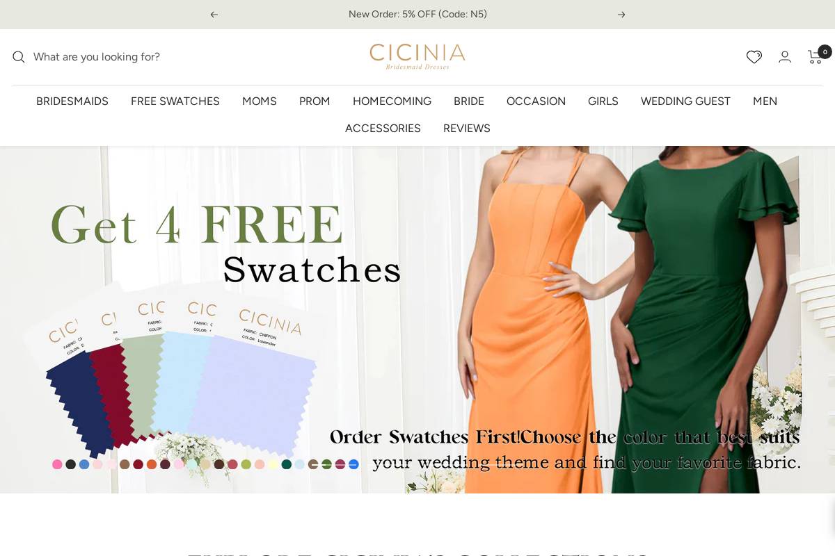 cicinia.com homepage screenshot