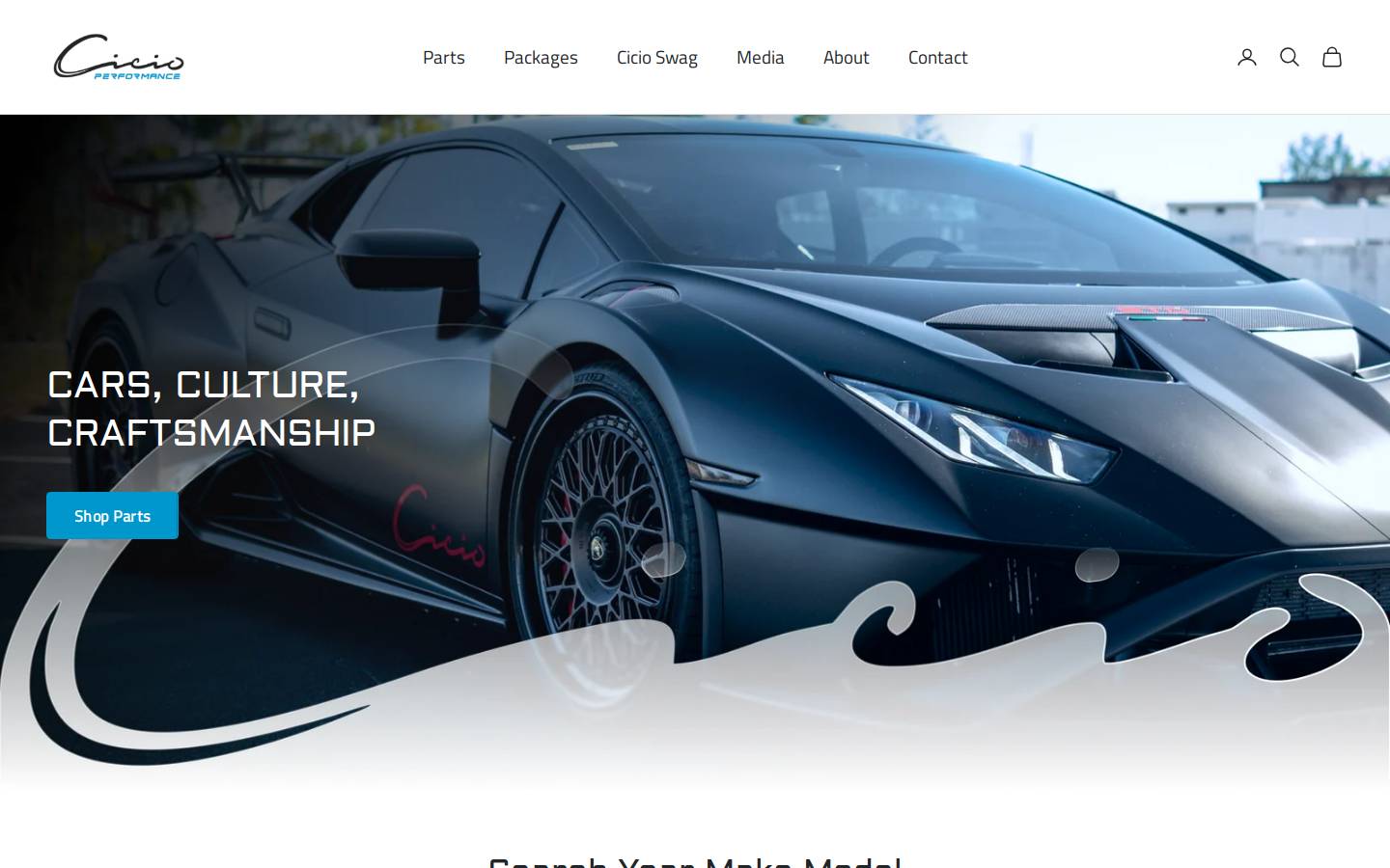 cicioperformance.com homepage screenshot