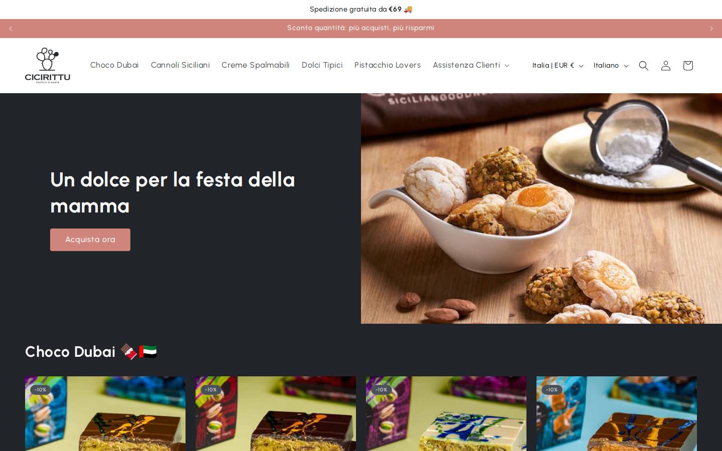 Cicirittu homepage screenshot