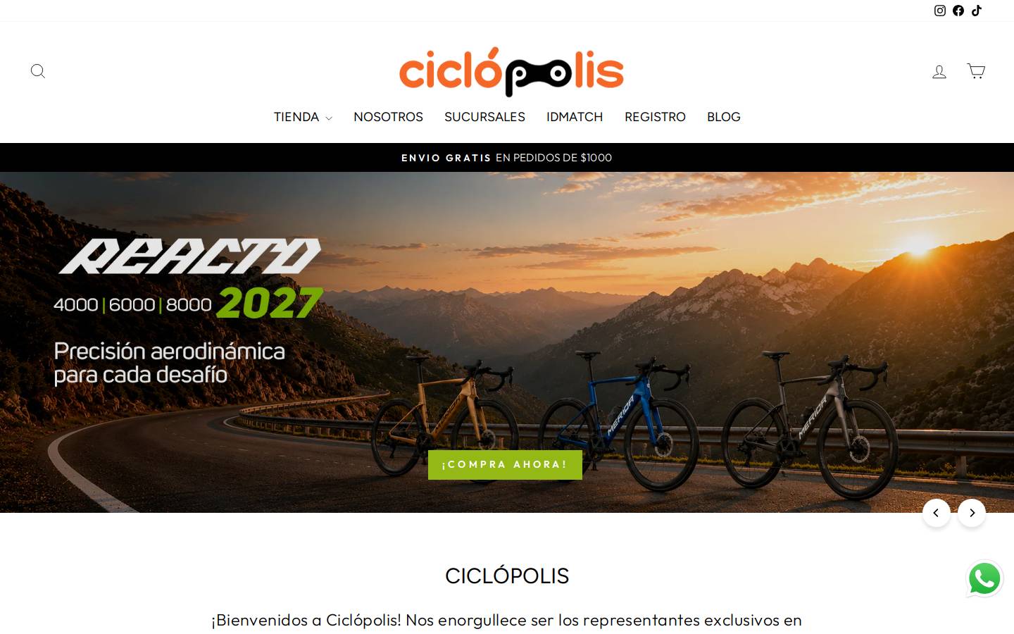 ciclopolis.com.mx homepage screenshot