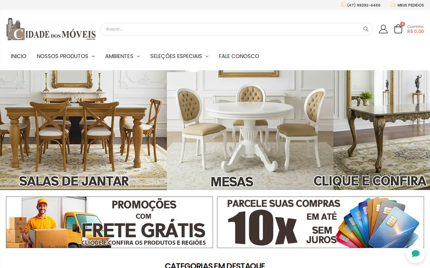cidadedosmoveis.com.br homepage screenshot