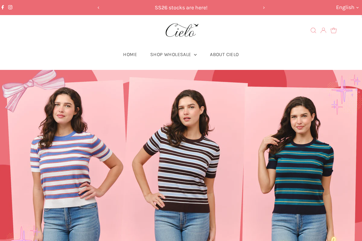 cielo.clothing homepage screenshot