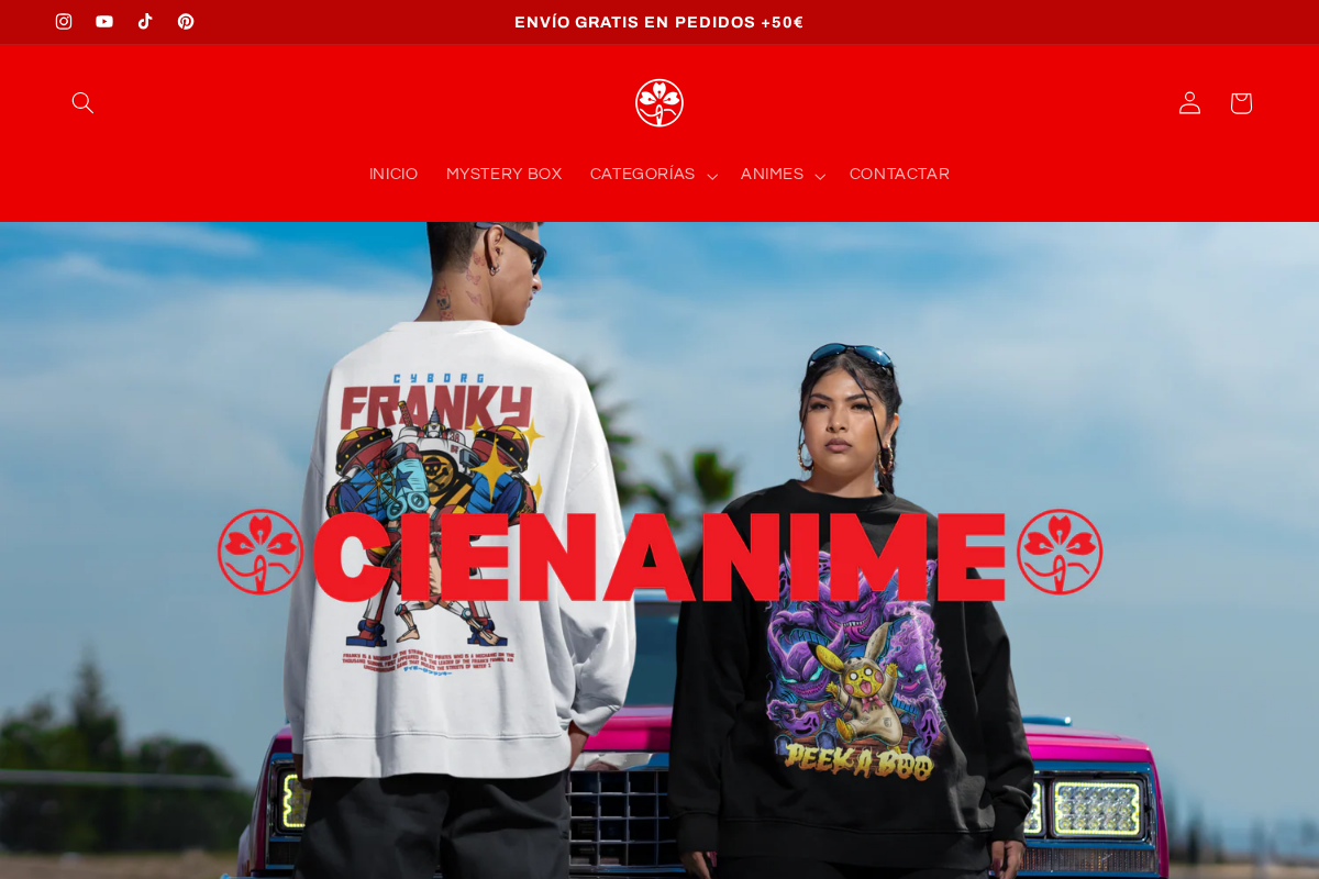 Cienanime homepage screenshot