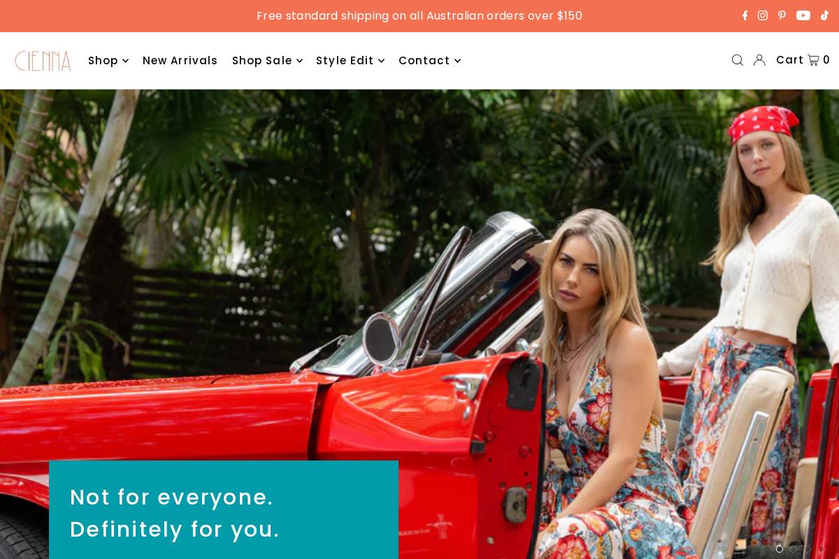 Cienna Designs homepage screenshot