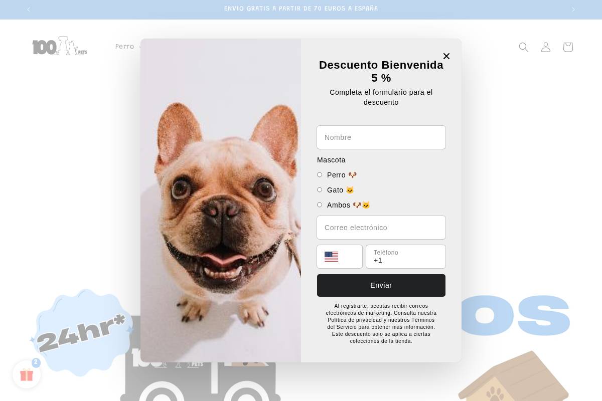 Cienpets homepage screenshot