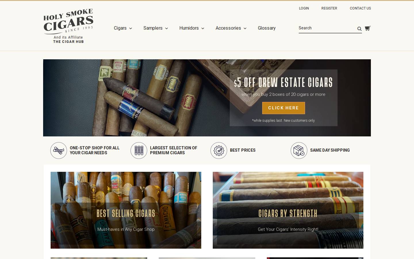 cigar-hub.com homepage screenshot