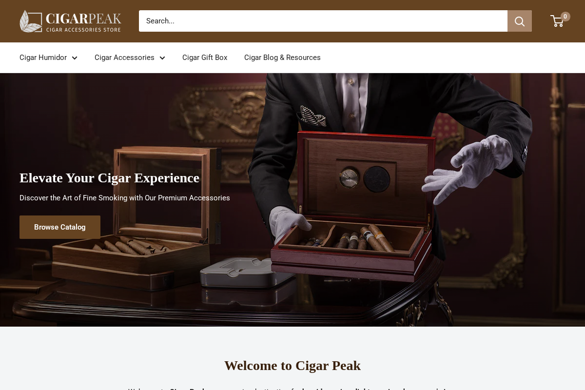 cigarpeak.com homepage screenshot