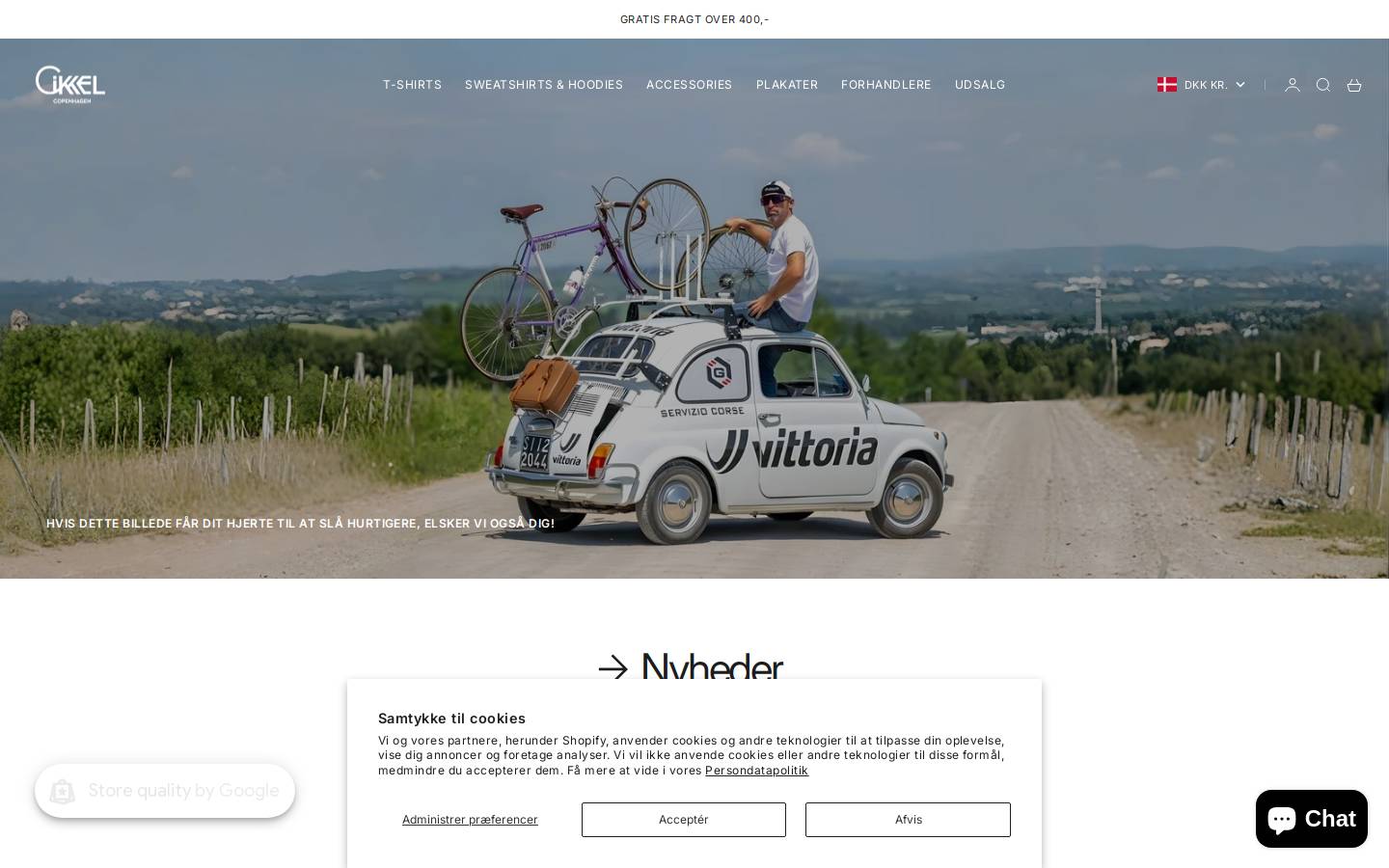 Cikkel Copenhagen homepage screenshot