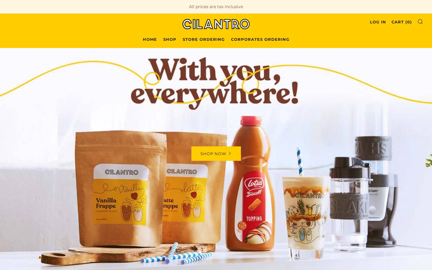 cilantrocafe.net homepage screenshot
