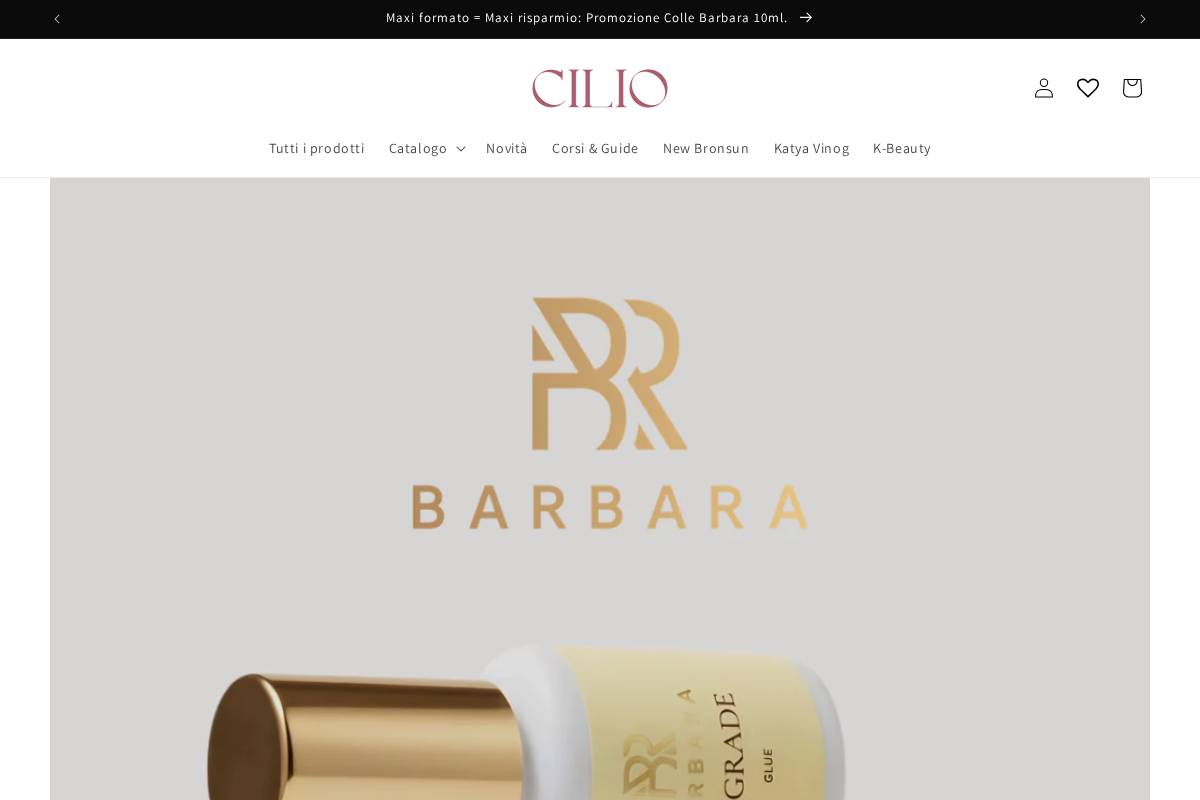Cilioshop homepage screenshot