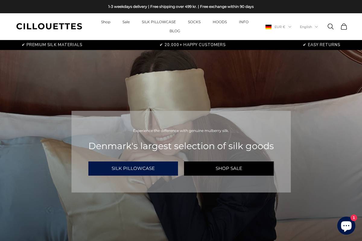 Cillouettes homepage screenshot