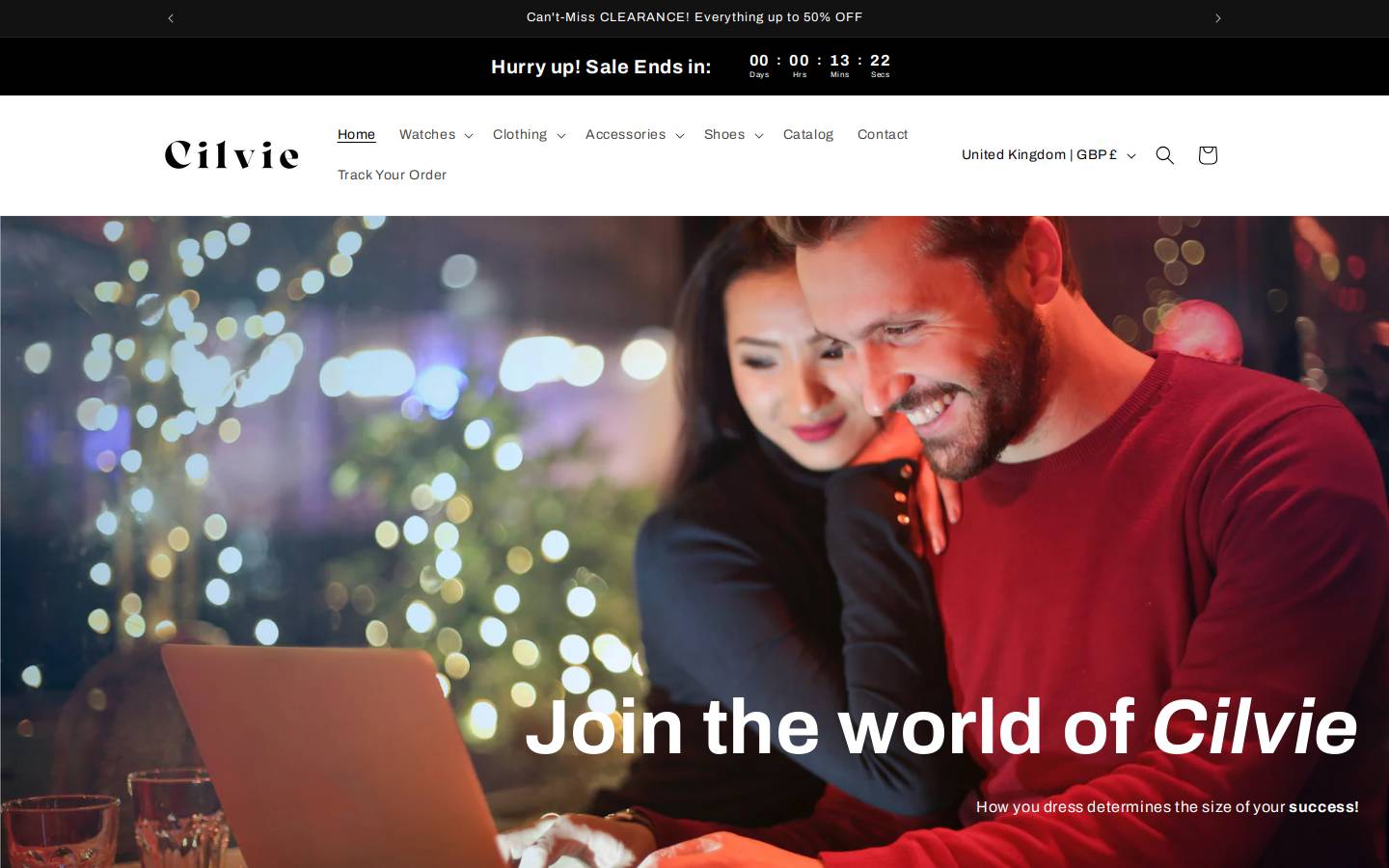 Cilvie homepage screenshot