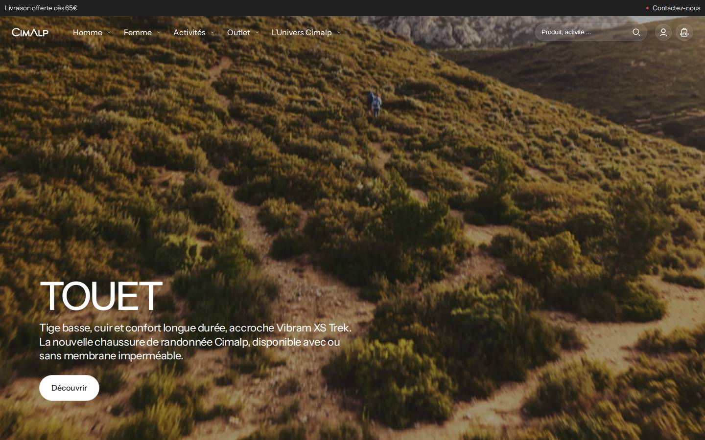 Cimalp homepage screenshot