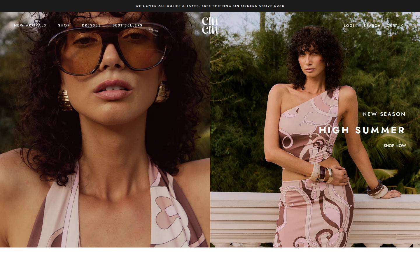 Cincin homepage screenshot