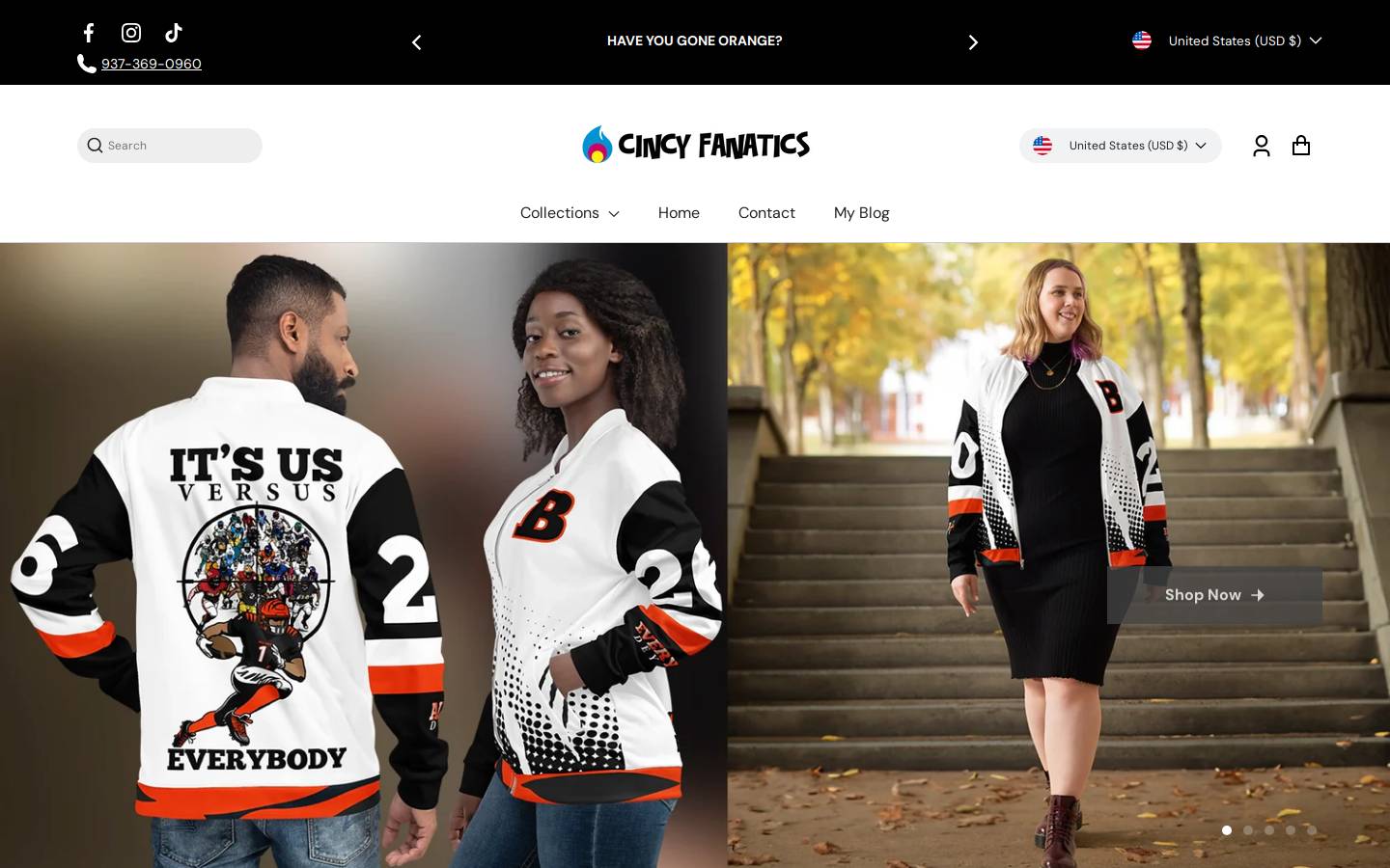 cincyfanatics.com homepage screenshot