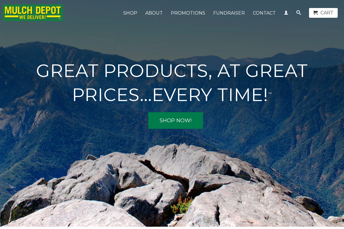Mulch Depot homepage screenshot